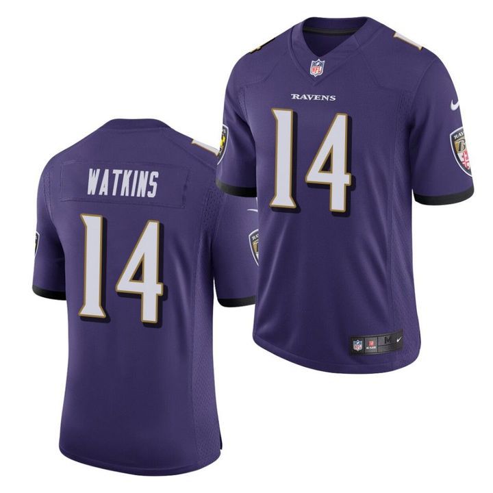 Men Baltimore Ravens #14 Sammy Watkins Nike Purple Limited Game NFL Jersey->baltimore ravens->NFL Jersey
